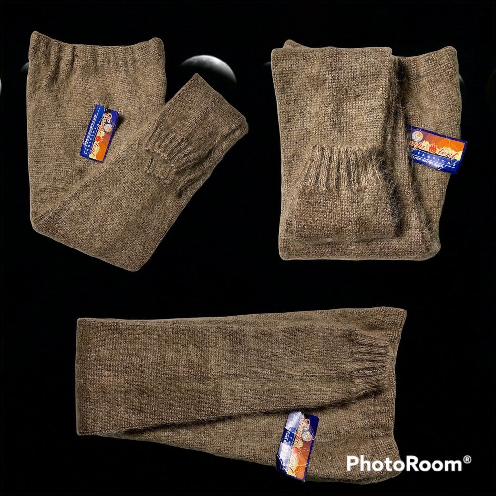 100% Camel Wool Warm Leggings, , M-L, Light brown